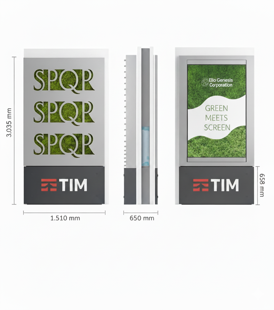 Green city advertising stand design